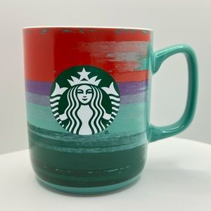 Starbucks 2021 Brushstrokes Red Purple Green
15 Oz Coffee Mug ~ LIKE NEW